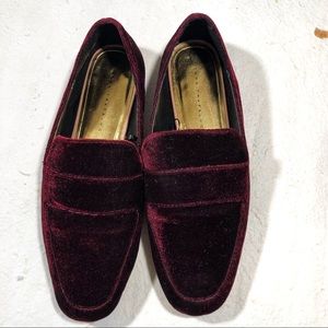 Zara Trafaluc velvet loafer